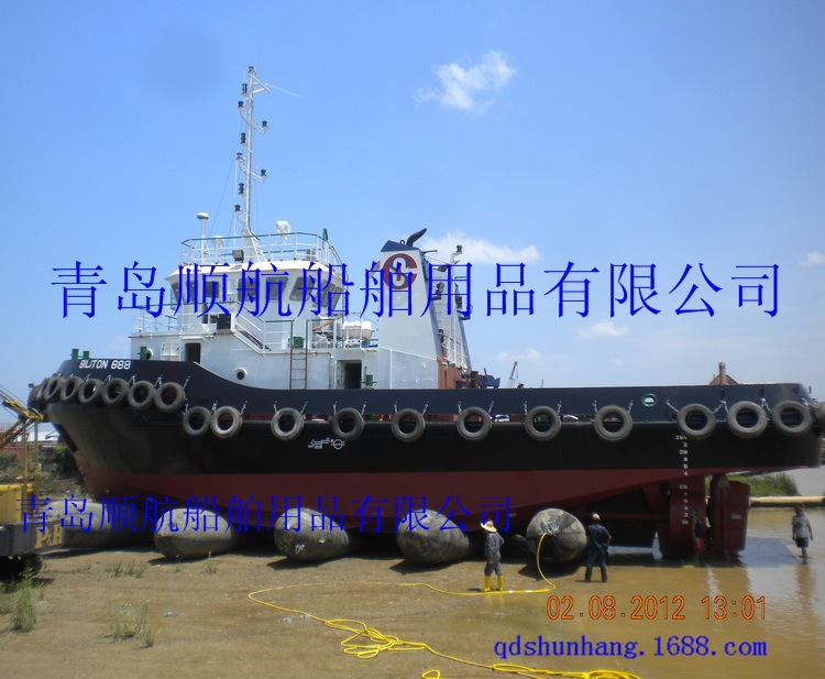 南通船廠修船用天然膠氣囊1.5*10米船舶上排下水用